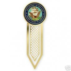 Navy Metal Bookmark