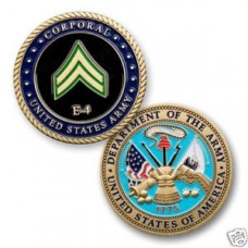 Army Corporal E4 Challenge Coin