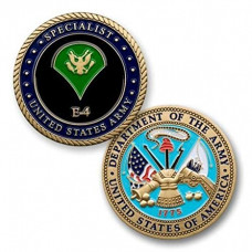 Army Specialist E4 Challenge Coin