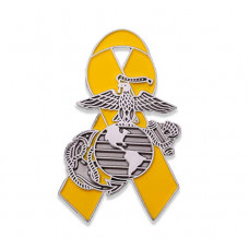 Yellow Ribbon Eagle, Globe, and Anchor Lapel Pin