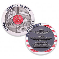 United States Coast Guard Core Values Challenge Coins