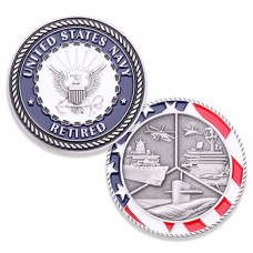 Navy Retired Coin