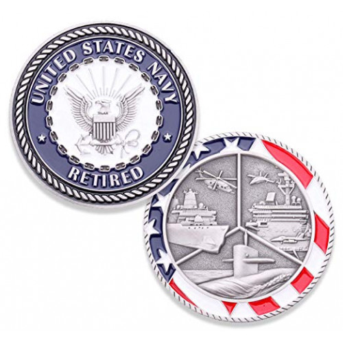 Navy Retired Coin Navy Retired Coin