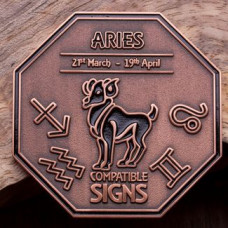 Aries Zodiac Challenge Coin