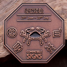 Cancer Zodiac Challenge Coin