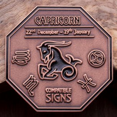 Capricorn Zodiac Challenge Coin