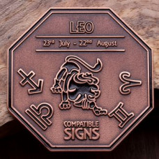 Leo Zodiac Challenge Coin