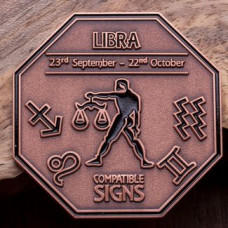 Libra Zodiac Challenge Coin