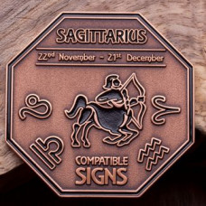 Sagittarius Zodiac Challenge Coin