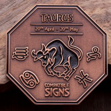 Taurus Zodiac Challenge Coin