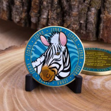 Zebra Wildlife Challenge Coin