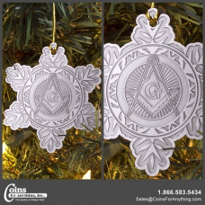 Freemason Christmas Snowflake Ornament