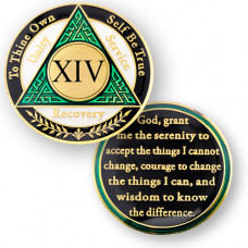 AA Coin - 14 Year - Green White Black