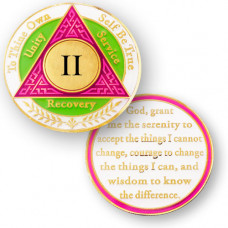 AA Coin - 2 Year - Pink Green White