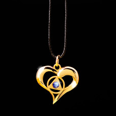 AA Flowing Heart Pendant - Blue