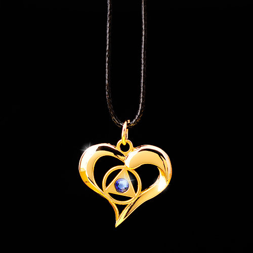 AA Flowing Heart Pendant - Blue AA Flowing Heart Pendant - Blue