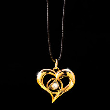AA Flowing Heart Pendant - Crystal