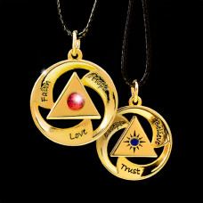 AA Swirl pendant - Red