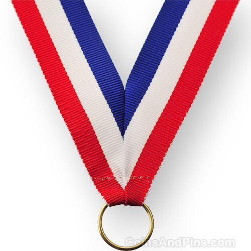 Neck Ribbon - Red-White-Blue Neck Ribbon - Red-White-Blue