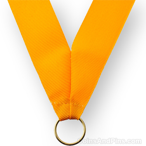 Neck Ribbon - Gold Orange Neck Ribbon - Gold Orange