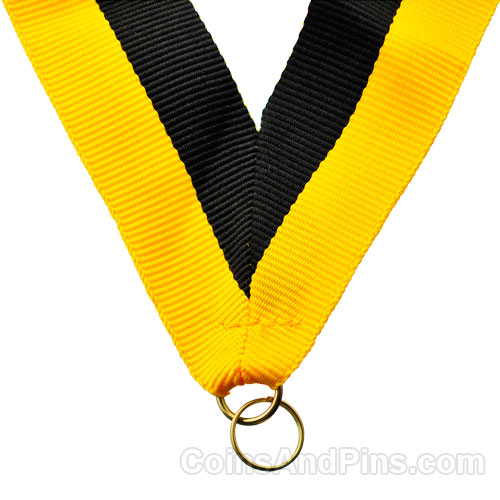 Neck Ribbon - Yellow Black Neck Ribbon - Yellow Black