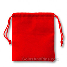 Velvet Coin Pouch, Red