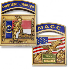 Airborne Chapter MAGC Geocoin - bronze