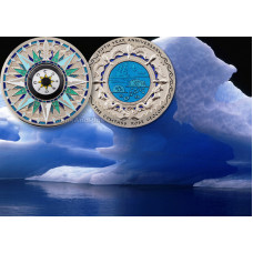 Compass Rose Geocoin 5th Anniversary - Antarctic
