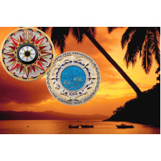 Compass Rose Geocoin 5th Anniversary - Spice Island