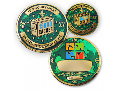 15,000 Finds Geo-Achievement set