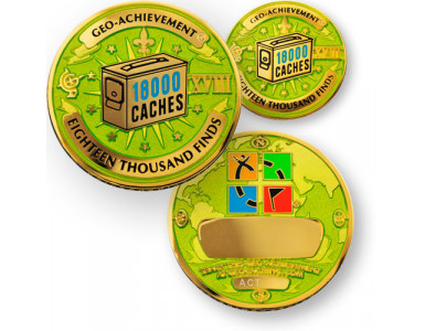 18,000 Finds Geo-Achievement set