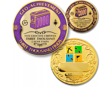 3,000 Finds Geo-Achievement set