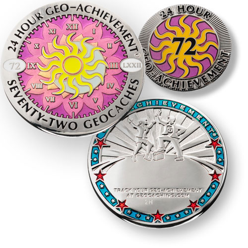 24 Hours 72 Caches Geo-Achievement set 24 Hours 72 Caches Geo-Achievement set
