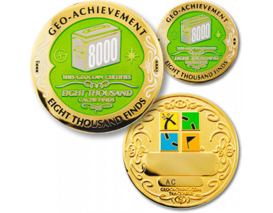 8,000 Finds Geo-Achievement set