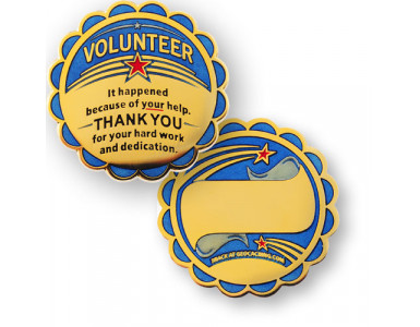 Volunteer Geo-Award coin - Blue