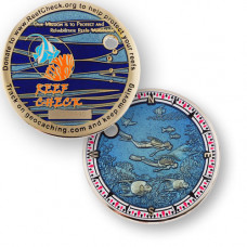 Reef Check Geocoin - Polished Gold