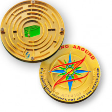 Round Maze Geocoin - Caching Around