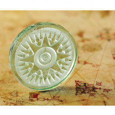 Crystal Compass Rose Geocoin - Amazon Forest
