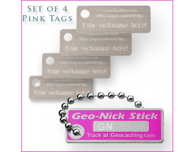 Geo-Nick Stick - Pink - Set of 4
