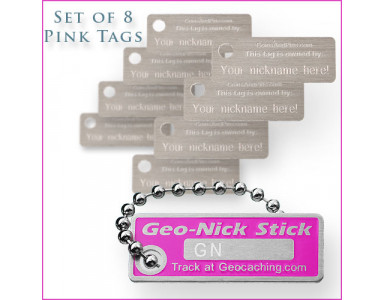 Geo-Nick Stick - Pink - Set of 8