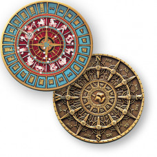 Time and Space Geocoin - blue bronze