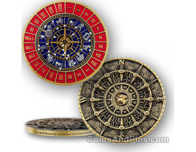 Time and Space geocoin - bronze
