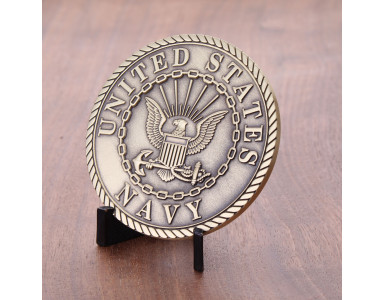 Navy medallion 2.5 Inch