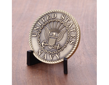 Navy medallion 1.75 Inch