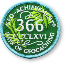 Patch 366 Days of Geocaching Geo-Achievement
