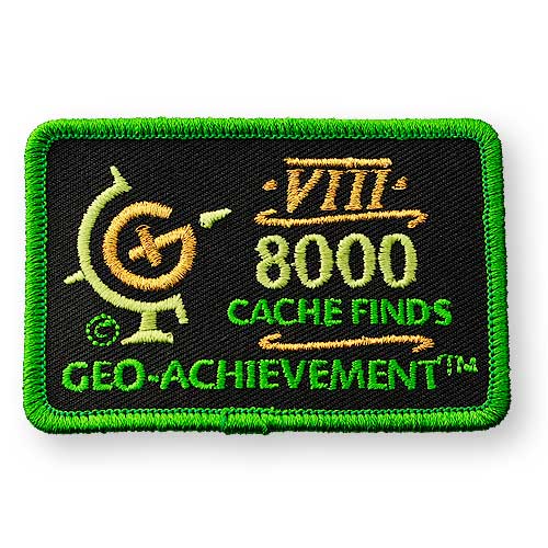 Patch 8,000 Finds Geo-Achievement Patch 8,000 Finds Geo-Achievement