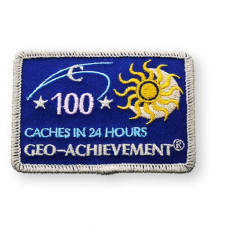 Patch 24 Hours 100 Caches Geo-Achievement Patch 24 Hours 100 Caches Geo-Achievement