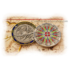 Compass Rose Geocoin 2009 - silver