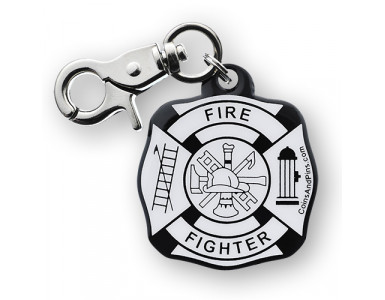 Firefighter Accountability Tag - Black-White