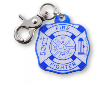 Firefighter Accountability Tag - Blue-White